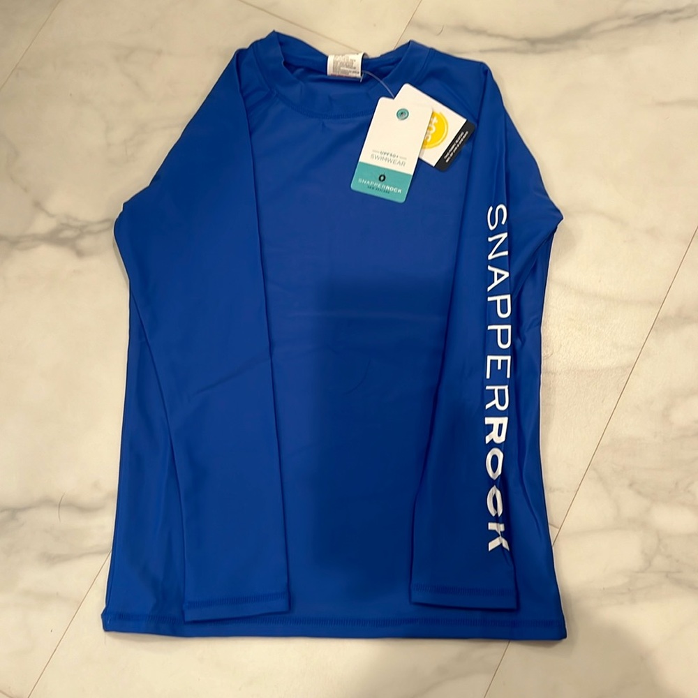 NWT blue Snapper Rock RASH TOP ** size 6 (5-6) OR size 8 (7-8) available